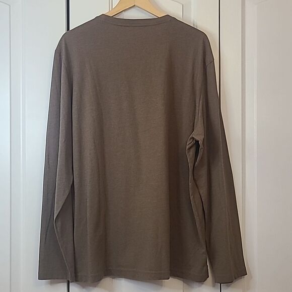 Untuckit Aston Heather Brown Long-Sleeve T-Shirt Size XXL - Picture 4 of 9